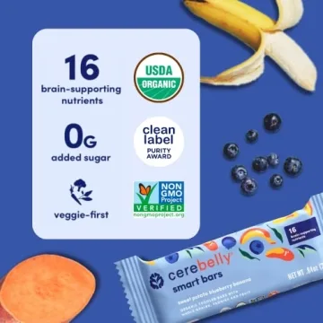 Cerebelly Toddler Snack Bars - Healthy, Organic Snack Bars for Kids