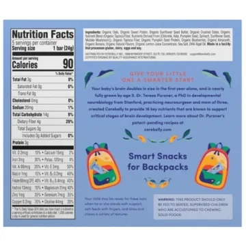 Cerebelly Toddler Snack Bars - Healthy, Organic Snack Bars for Kids