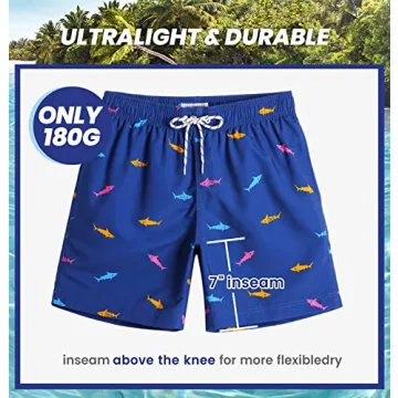 MaaMgic Men's Quick Dry Swim Trunks Stylish Swimwear