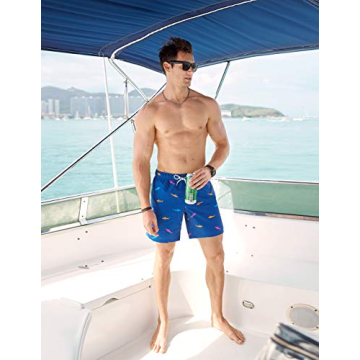 MaaMgic Men's Quick Dry Swim Trunks Stylish Swimwear