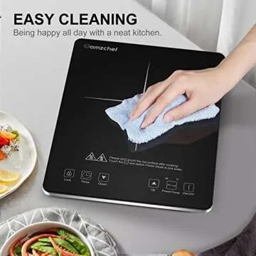 AMZCHEF 1800W Portable Induction Cooktop For Quick Meals