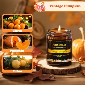 Vintage Pumpkin Candle for Thanksgiving & Christmas Spirit