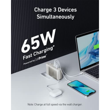 Anker GaNPrime 2-in-1 Power Bank 65W Wall Charger 10,000mAh