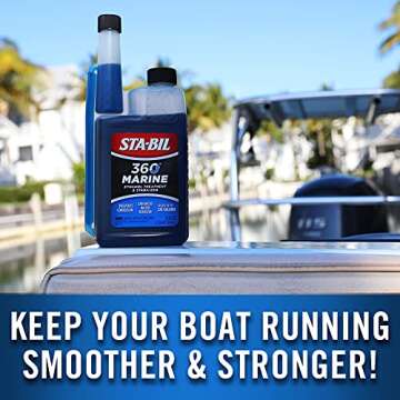 STA-BIL Marine Fuel System Treatment | Full Fuel System Cleaner, Fuel Injector Cleaner | Fuel Additive for Boats & Watercrafts, In-Season Cleaning & Protection 32 Fl. Oz.