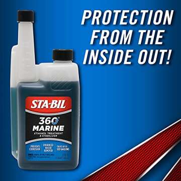 STA-BIL Marine Fuel System Treatment | Full Fuel System Cleaner, Fuel Injector Cleaner | Fuel Additive for Boats & Watercrafts, In-Season Cleaning & Protection 32 Fl. Oz.