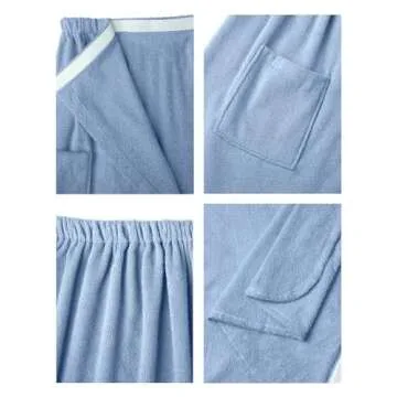 SIORO Bath Shower Wrap for Women Body Towel Wraps Spa Gym Pool Travel Bath Towels with Adjustable Closure & Pockets