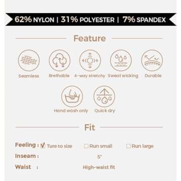 Aoxjox Seamless Workout Biker Shorts for Women 5"