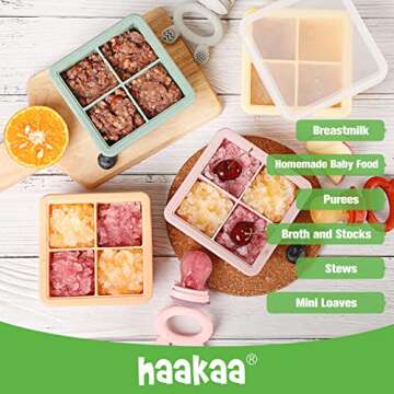 Haakaa Silicone Baby Food Freezer Tray for Baby Food