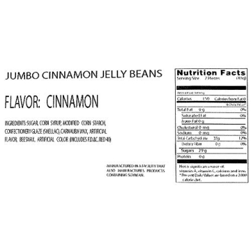 SweetGourmet Jumbo Cinnamon Jelly Beans Spicy Candy Bulk