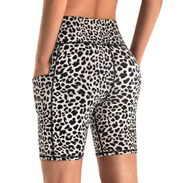 Promover High Waist Biker Yoga Shorts for Women with Pockets Workout Running Compression Shorts 5"/8"