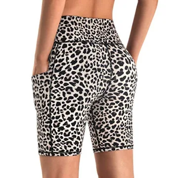 Promover High Waist Biker Yoga Shorts for Women with Pockets Workout Running Compression Shorts 5"/8"