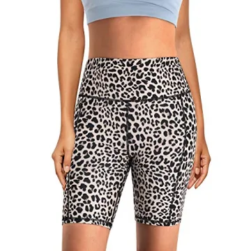 Promover High Waist Biker Yoga Shorts for Women with Pockets Workout Running Compression Shorts 5"/8"