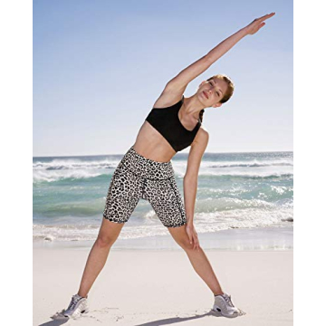 Promover High Waist Biker Yoga Shorts for Women with Pockets Workout Running Compression Shorts 5"/8"