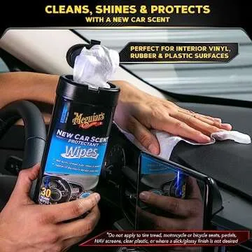 Meguiar's New Car Scent Protectant Wipes G4200 - Freshen Your Interior in Style!
