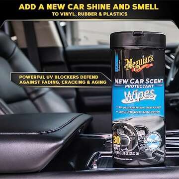 Meguiar's New Car Scent Protectant Wipes - 30 Ct