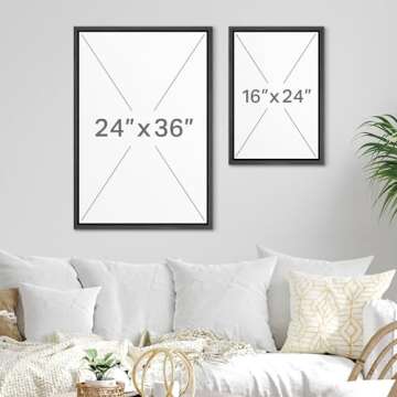 SIGNFORD Rustic Tan Abstract Framed Canvas Art