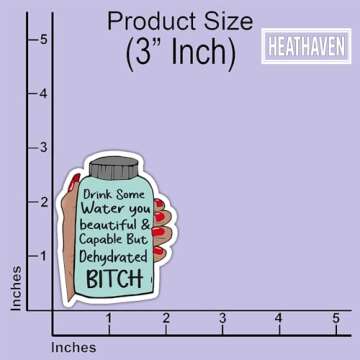 Funny Hydration Reminder Sticker Pack for Adults