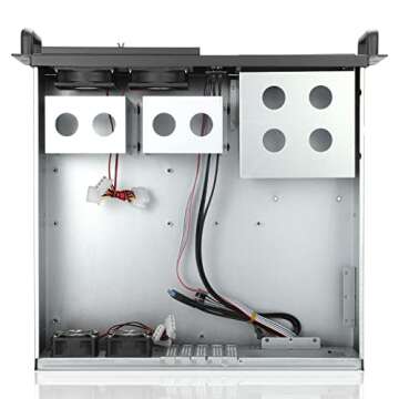 RackChoice 3u Rackmount Server Chassis MATX/Mini-ITX 3x5.25 Support PS2 PSU w/Side 80mm or Bottom 120mm Fan or SFX PSU (Need to use The braccket in Screw Box), dust Filter Front Easy maintenace