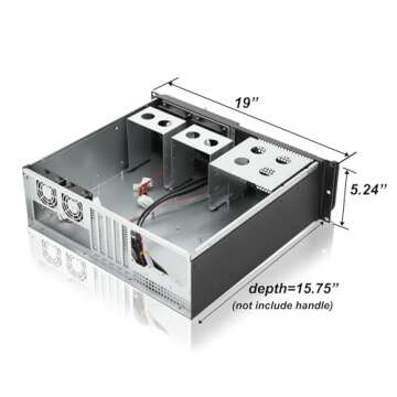RackChoice 3u Rackmount Server Chassis MATX/Mini-ITX 3x5.25 Support PS2 PSU w/Side 80mm or Bottom 120mm Fan or SFX PSU (Need to use The braccket in Screw Box), dust Filter Front Easy maintenace