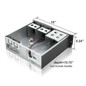 RackChoice 3u Rackmount Server Chassis MATX/Mini-ITX 3x5.25 Support PS2 PSU w/Side 80mm or Bottom 120mm Fan or SFX PSU (Need to use The braccket in Screw Box), dust Filter Front Easy maintenace