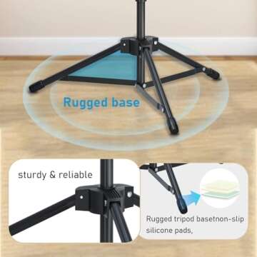 GUITTO Adjustable Microphone Stand with Phone Holder