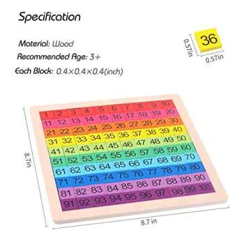 GEMEM Montessori Math Counting Board for Kids 3 Years+