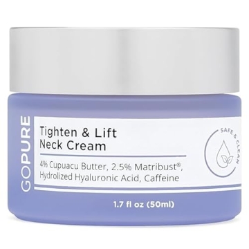 goPure Neck Firming Cream - Anti-Aging Neck Cream for Tightening and Wrinkles for an Even Skin Tone ...