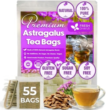 FreshDrinkUS Astragalus Root Tea Bags - 100% Natural Herbal Tea