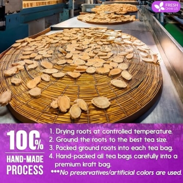 Astragalus Root Herbal Tea - 55 Tea Bags, 100% Natural