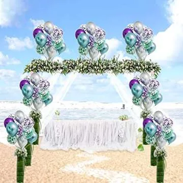 Mermaid Party Balloons Set of 32 Glitter Confetti