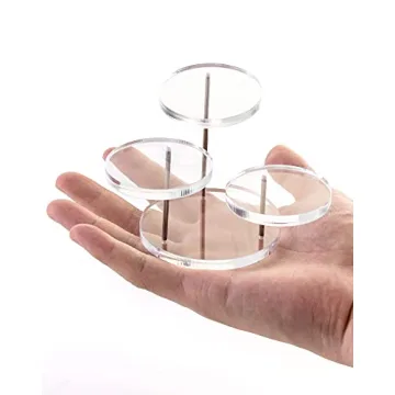 QWORK 3-Tier Round Acrylic Display Stands for Collectibles