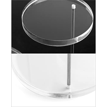 QWORK 3-Tier Round Acrylic Display Stands for Collectibles