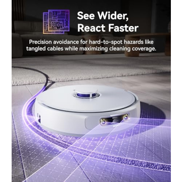 NARWAL Freo Z Ultra Robot Vacuum and Mop Combo, Dual RGB Cameras and Chips, AI Avoidance, 12000Pa Suction, Real-Time Decisions, Adaptive Hot-Water Self Wash & Self Emptying, Pet Hair, Quiet, White