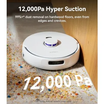 NARWAL Freo Z Ultra Robot Vacuum and Mop Combo, Dual RGB Cameras and Chips, AI Avoidance, 12000Pa Suction, Real-Time Decisions, Adaptive Hot-Water Self Wash & Self Emptying, Pet Hair, Quiet, White