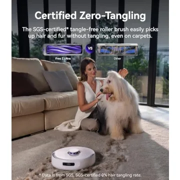 NARWAL Freo Z Ultra Robot Vacuum and Mop Combo, Dual RGB Cameras and Chips, AI Avoidance, 12000Pa Suction, Real-Time Decisions, Adaptive Hot-Water Self Wash & Self Emptying, Pet Hair, Quiet, White