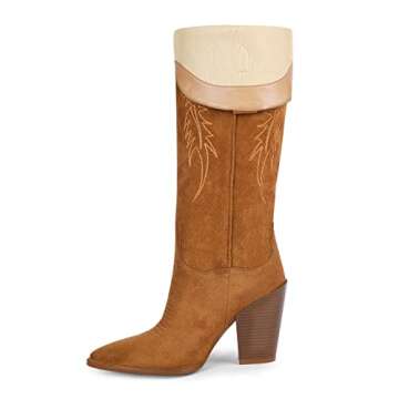 Stylish ISNOM Cowboy Boots for Women Perfect for Every Occasion