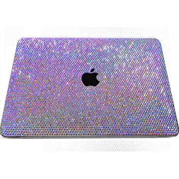 Teazgopx Bling Rhinestone Case Compatible with MacBook Air 13.3 inch (Models: A1369 & A1466)2010-2017 Release,3D Glitter Sparkle Diamond Case Fashion Luxury Shiny Crystal Hard Shell for Women Girls