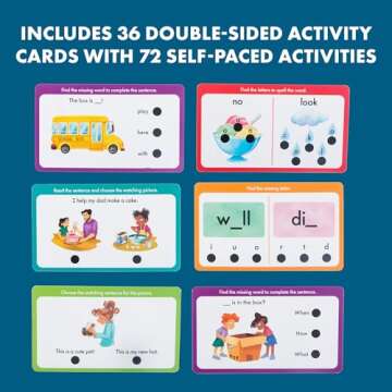 Educational Insights Hot Dots® Sight Words Card Set - Learn to Read Activities for Kids, Includes 26 Double-Sided Cards, Reading Games, Reading Tools, Gift for Ages 4+