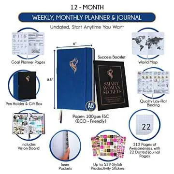 Freedom Mastery and Goal Setting Planner 2023, Life Organizer, Personal Gratitude, Monthly Calendar