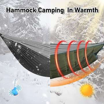 AYAMAYA Single & Double Hammock Underquilt Full Length Big Size Under Quilts for Hammocks, Camping B...