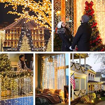 koopower 16ft String Lights 40 LED Remote (Timer Dimmable), Battery Operated Waterproof Fairy Lights with 8 Modes, Warm White