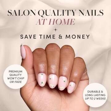 Glamnetic Press On Nails - Petals | Stylish Floral Accents for Any Occasion