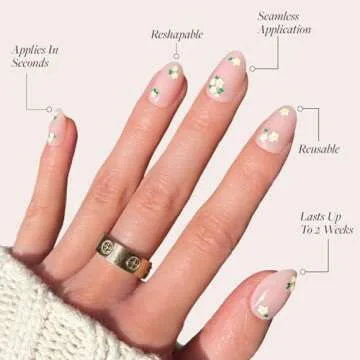 Glamnetic Press On Nails - Floral Accents for All Occasions