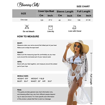 Floral Lace Kimono Beach Cover Up for Summer