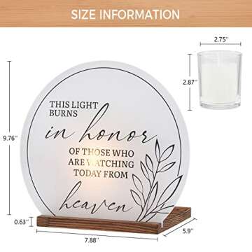 AW BRIDAL Sympathy Gifts Memorial Candle, in Memory of Loved One Wedding Signs, Memorial Bereavement...