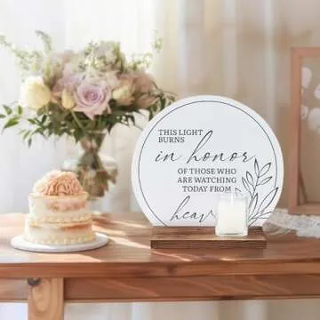 AW BRIDAL Sympathy Gifts Memorial Candle, in Memory of Loved One Wedding Signs, Memorial Bereavement Gifts for Loss of Loved One Mother Father Husband