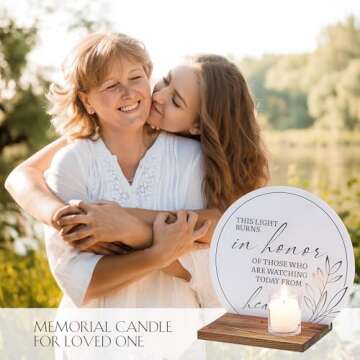 AW BRIDAL Sympathy Gifts Memorial Candle, in Memory of Loved One Wedding Signs, Memorial Bereavement Gifts for Loss of Loved One Mother Father Husband