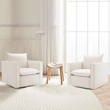 Luxury Swivel Accent Chair Set of 2 for Every Living Space