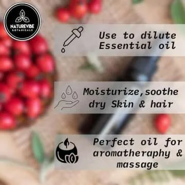 Naturevibe Botanicals Rosehip Oil 32 Ounces | 100% Pure and Natural | Great for Skin Care and Hair Care