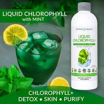 Eniva Liquid Chlorophyll Super Greens - Vegan Mint Flavor